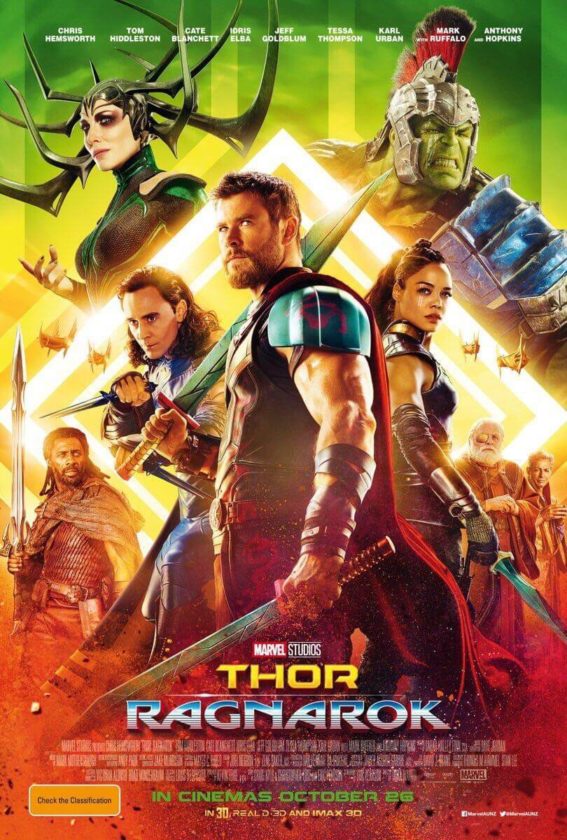 Nova versão do poster do filme Thor Ragnarok 1