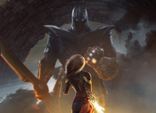 Incrível Fan Art coloca a Capitã Marvel frente à frente com Thanos 00