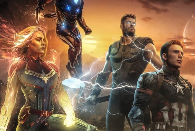 Capitã Marvel junta se a Thor Capitão América e Homem de Ferro em Fan Art de Vingadores 4