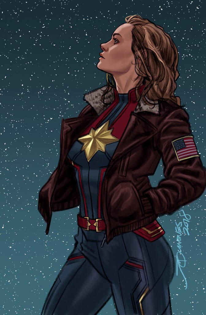 Artista recria capa icônica de HQ da Capitã Marvel com Brie Larson 2