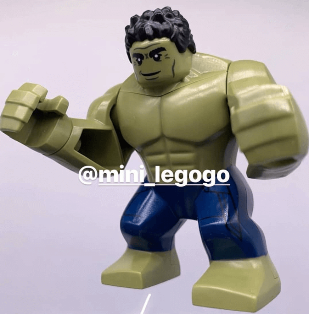 Vingadores Ultimato Imagem vazada de miniatura LEGO mostra um Hulk sorridente 02