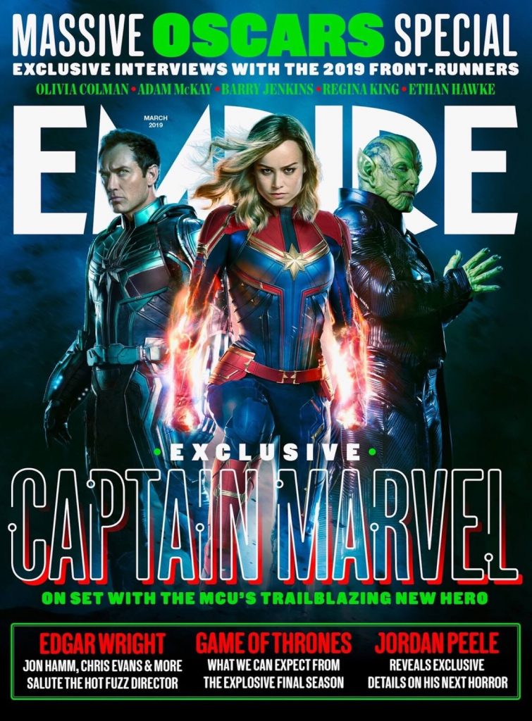Capa revista Empire com a Capitã Marvel
