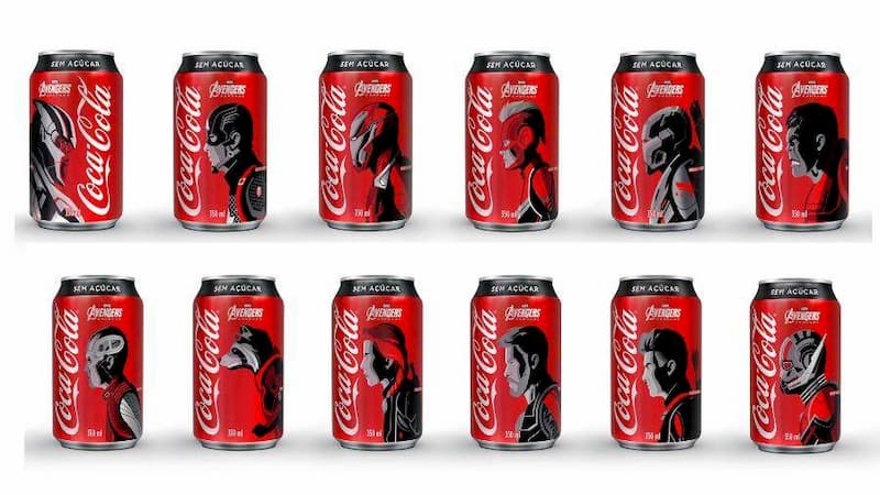 ULTIMATO Latas de Coca-Cola com os heróis do filme chegam ao Brasil