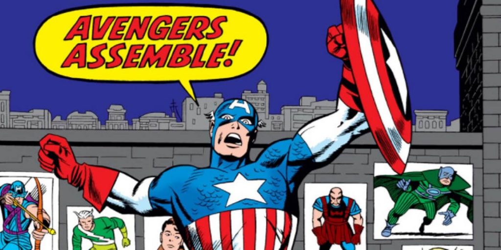 A primeira vez que o Capitão América falou Vingadores, Avante nas HQ's