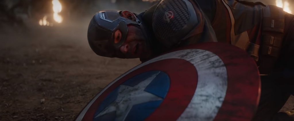 Confronto final com o Capitão América após ser golpeado por Thanos